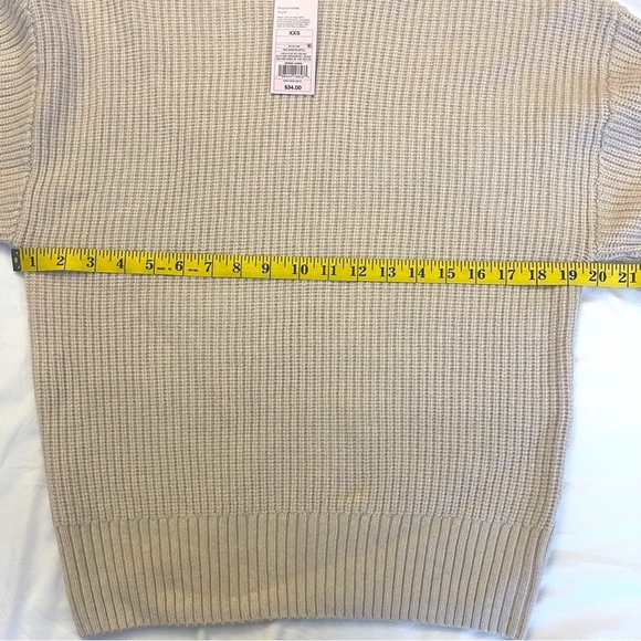 NWT Wild Fable Oversized Women’s Ribbed Hooded Pullover Sweater - Light Beige - Picture 10 of 11